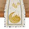 White Moon Star Gloden Ramadan Table Runner, Seasonal Summer Holiday Kitchen Dining Table Decoration for Home Party Decor 13 x 72 Inch